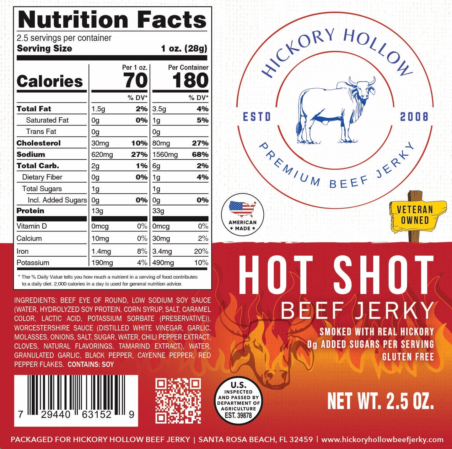 HOT SHOT BEEF JERKY