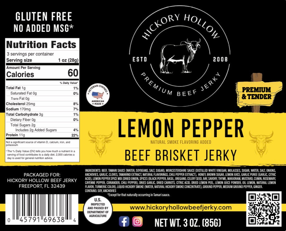 LEMON PEPPER BRISKET JERKY