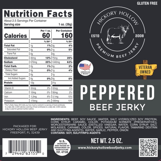 PEPPERED BEEF JERKY