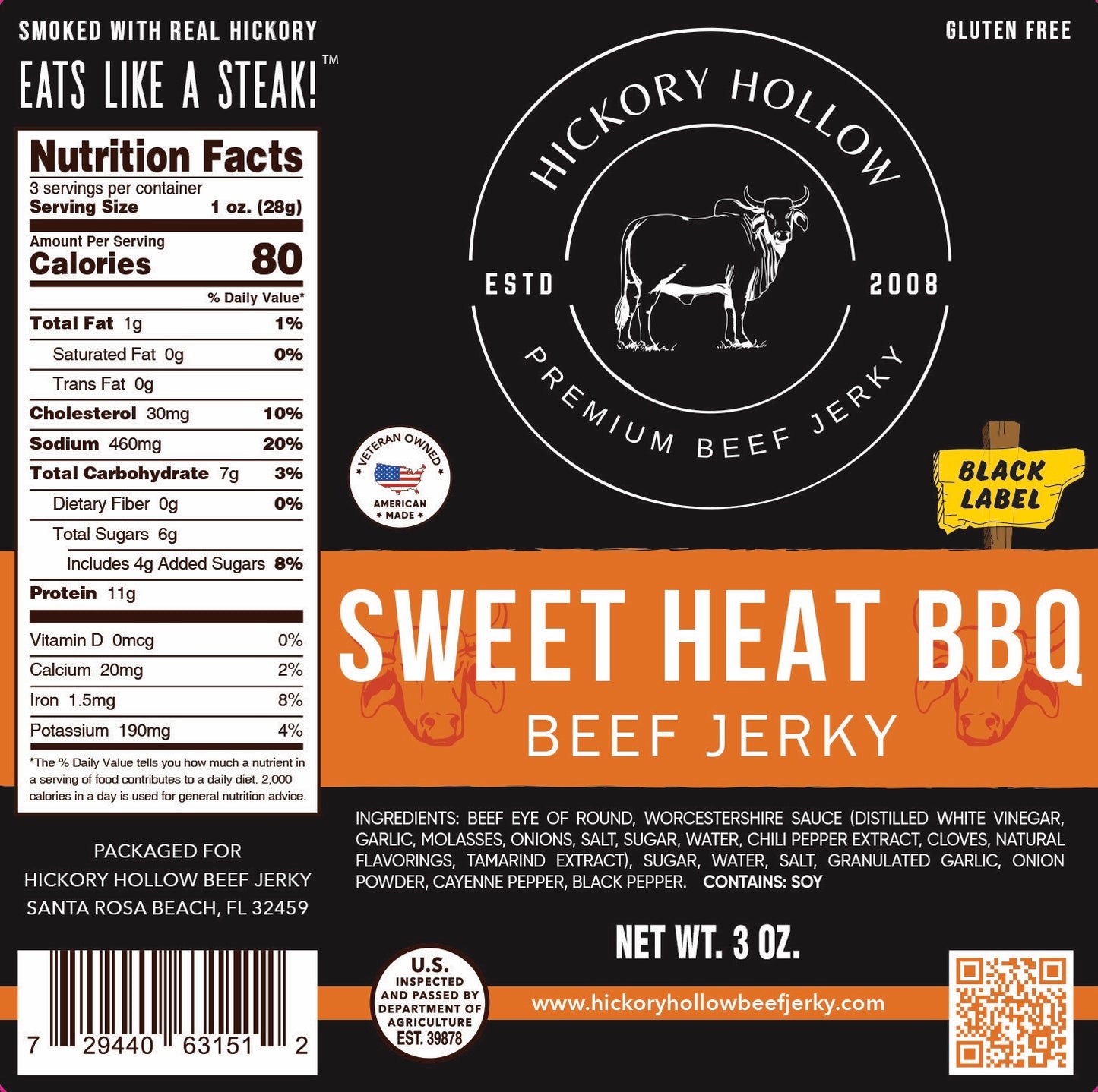 SWEET HEAT BBQ BEEF JERKY