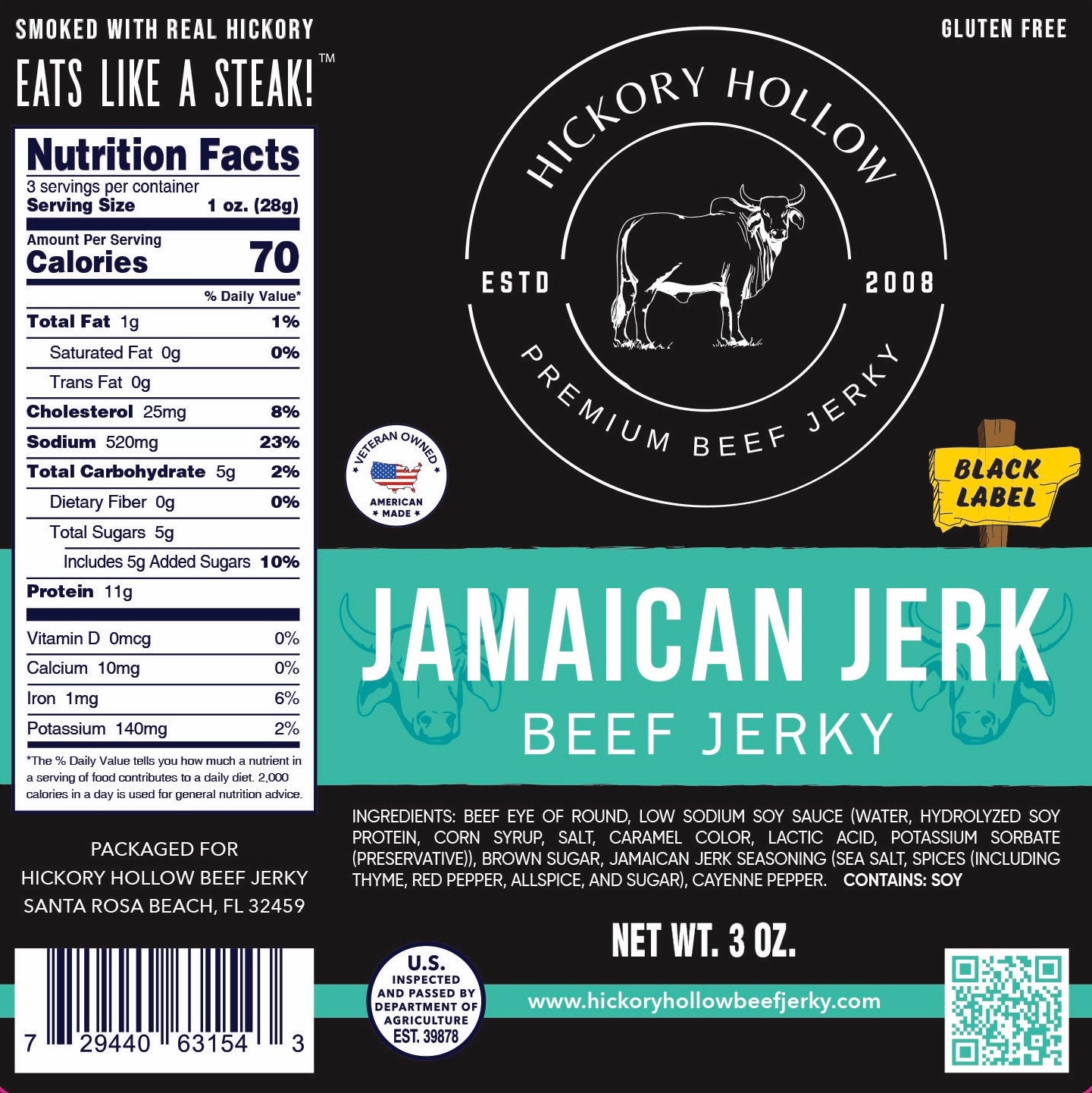 JAMAICAN JERK BEEF JERKY